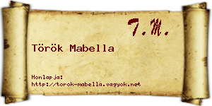 Török Mabella névjegykártya